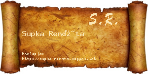 Supka Renáta névjegykártya