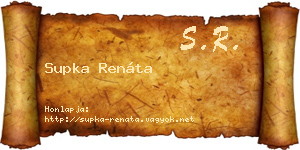 Supka Renáta névjegykártya