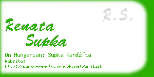 renata supka business card